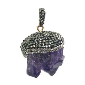 Crazy Hot Amethyst Kristall Druzy Edelstein für Halskette